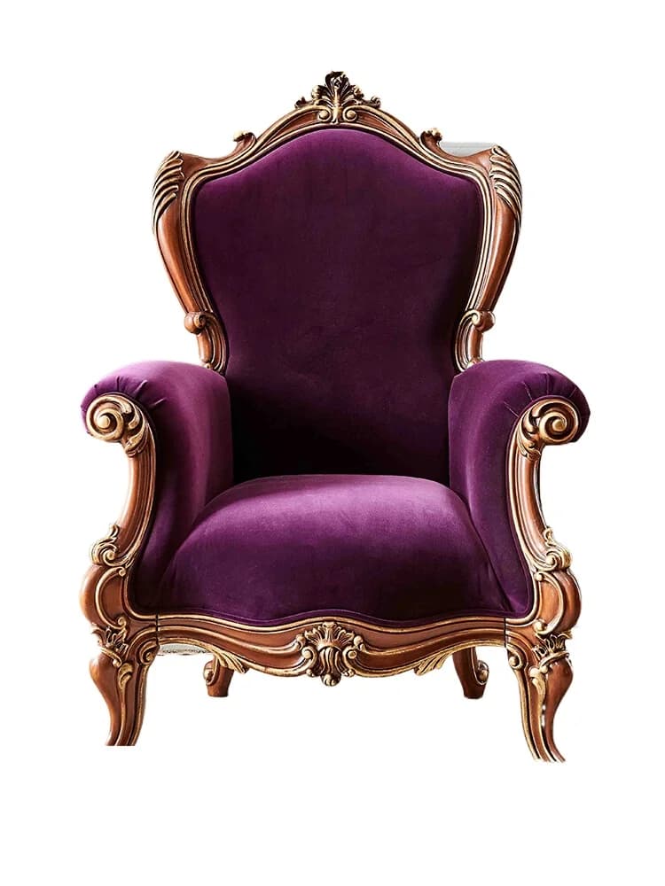 Single sofa chair Solid wood American tiger  Leisure living room Bedroom Vintage single Fabric balcony