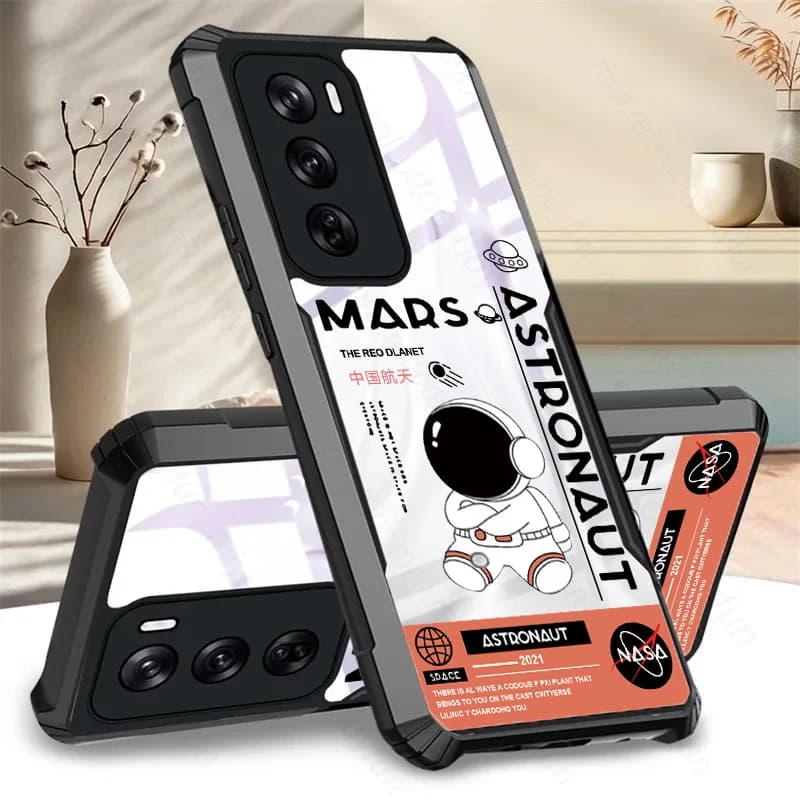 Transparent Phone Case For OPPO Reno 12FS 11F 10 9 8T 8Z 7Z 7SE 6Z 5 4 3 2Z 4G/5G Pro Plus Shock Fall Prevention Acrylic Case 7