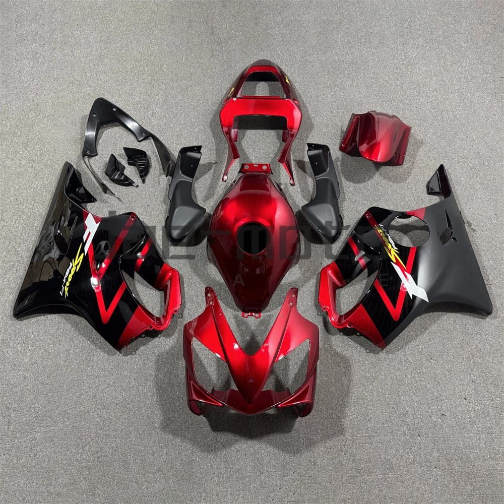 For CBR600 2001-2003 F4I 2001-2003 Motorcycle Bodywork Set High Quality Injection ABS Plastics Fairings Accessories Black Red B