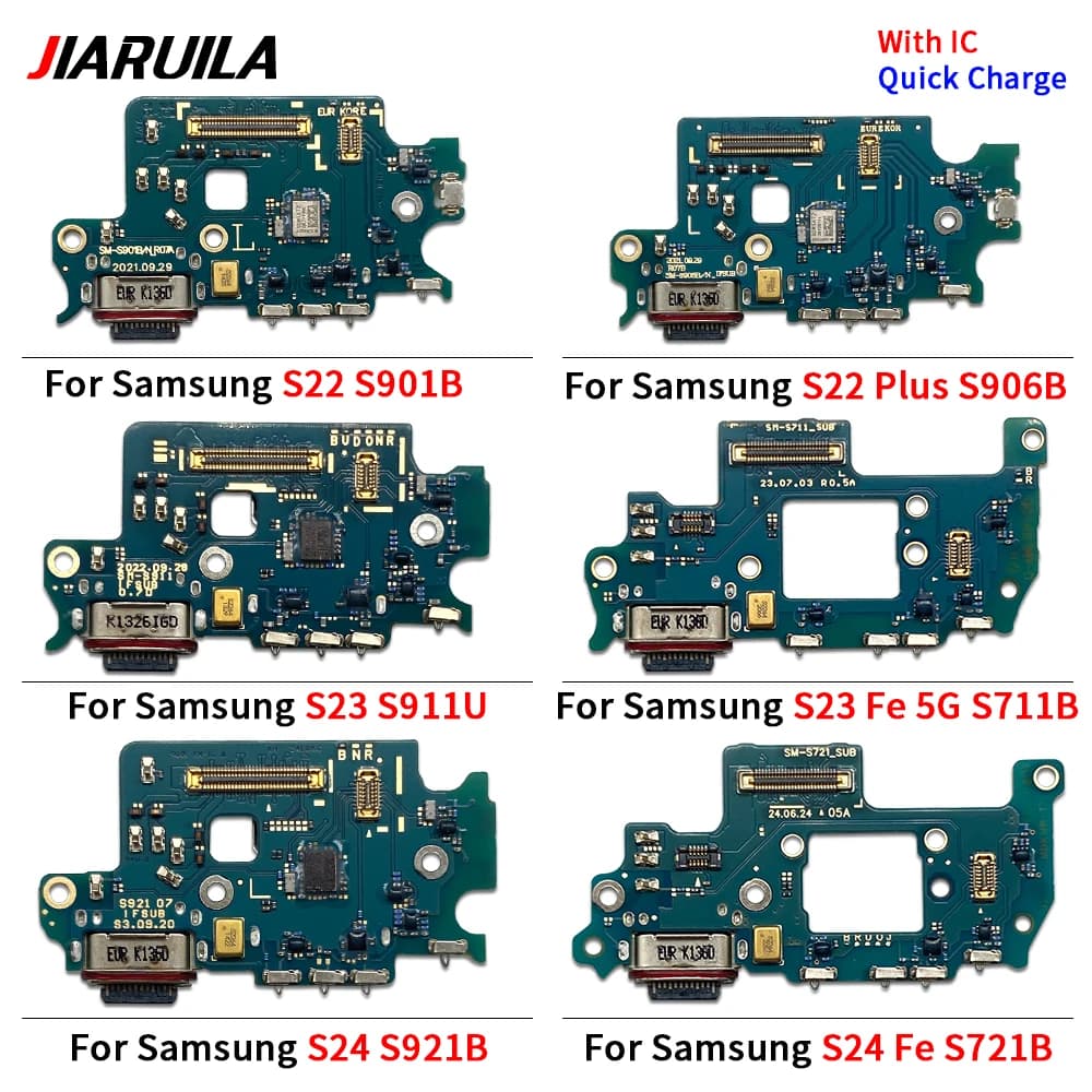 NEW For Samsung S24 S23 S22 Plus Ultra S21 Fe G990B S906B S901B S908B USB Charging Port Socket Charger Dock Connector Board Flex