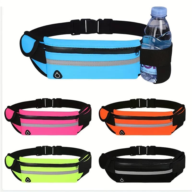 Sport Running Waist Bag For Women Men Comfortable Gym Fanny Bag Safty Tape Cycling Phone Case Running Belt