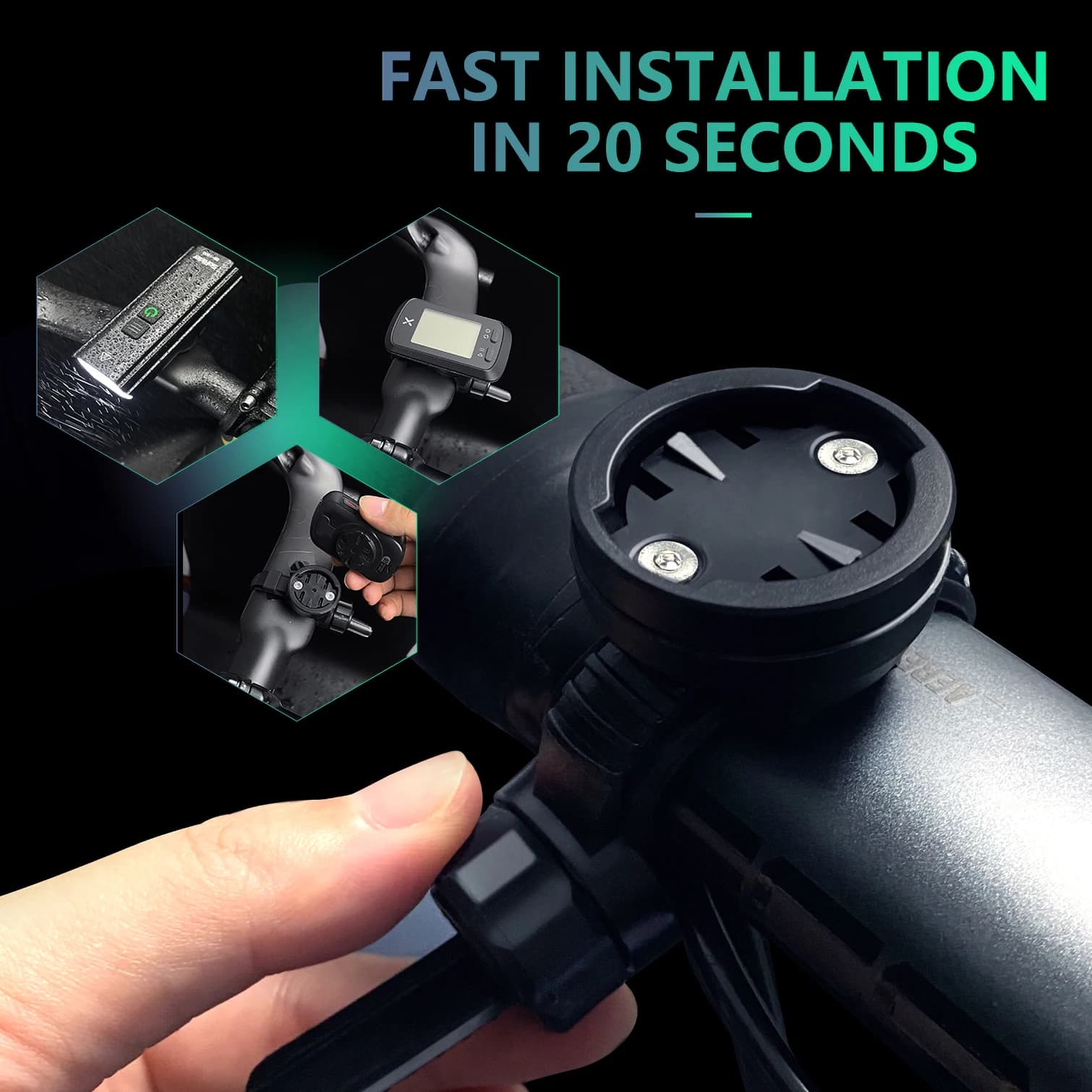 Bike Bracket Handlebar Computer Mount Headlight Mount Multi-functional Movable Joint Support Road MTB