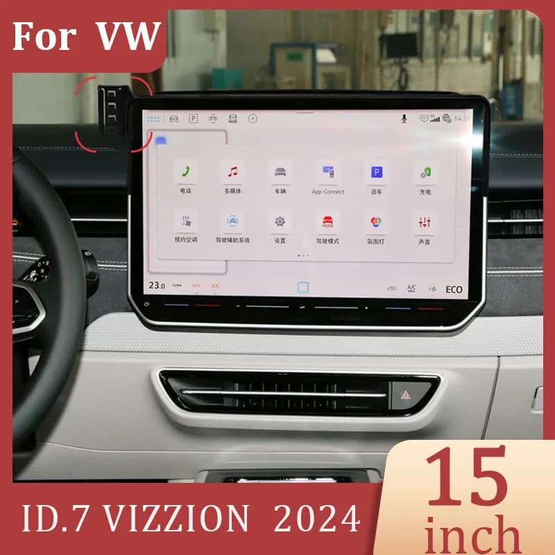 Car Mobile Phone Navigation Bracket DIY Projection Screen Wireless Charger For VW ID.7 VIZZION 2024 Screen 15 Inch Fixed Base