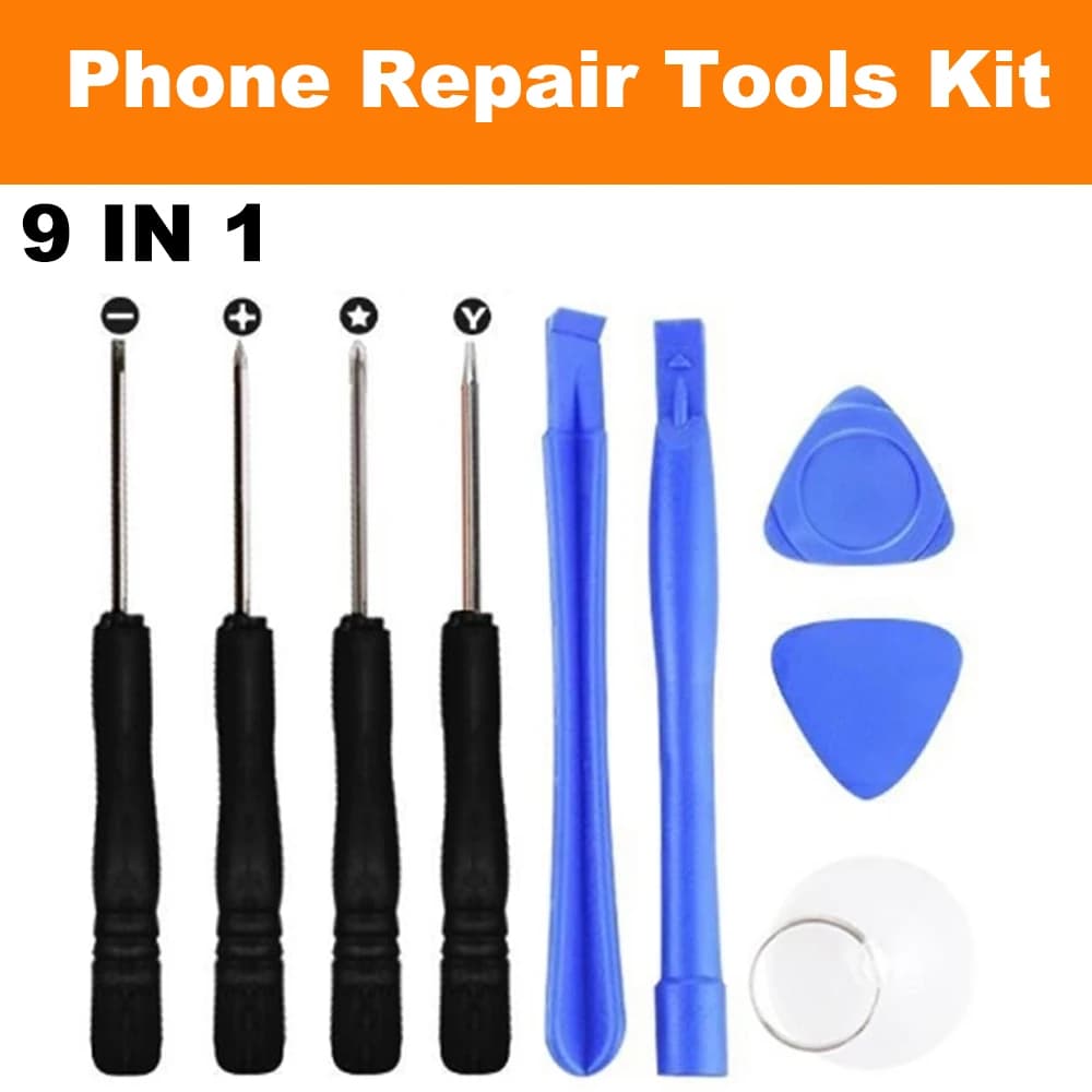 9 In 1 Mobile Phones Opening Screen Pry Bar Repair Tool Kit SmartPhone Disassemble Screwdriver Sets for IPhone Samsung Xiaomi