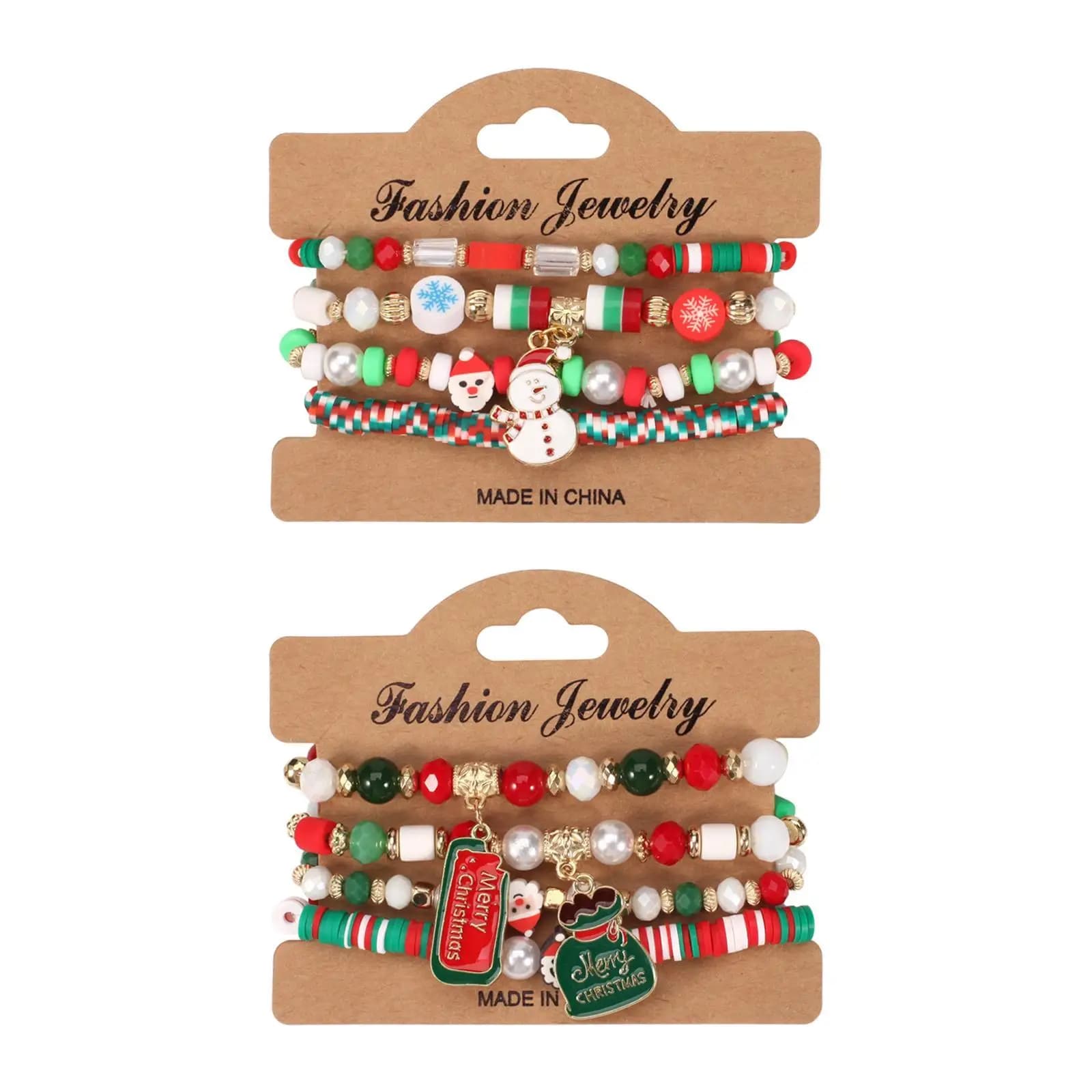 4x Multilayer Stack Beads Bracelets Multicolor Women Pendant Adults Girls Layering Layered Bracelets Stackable Bead Bracelets