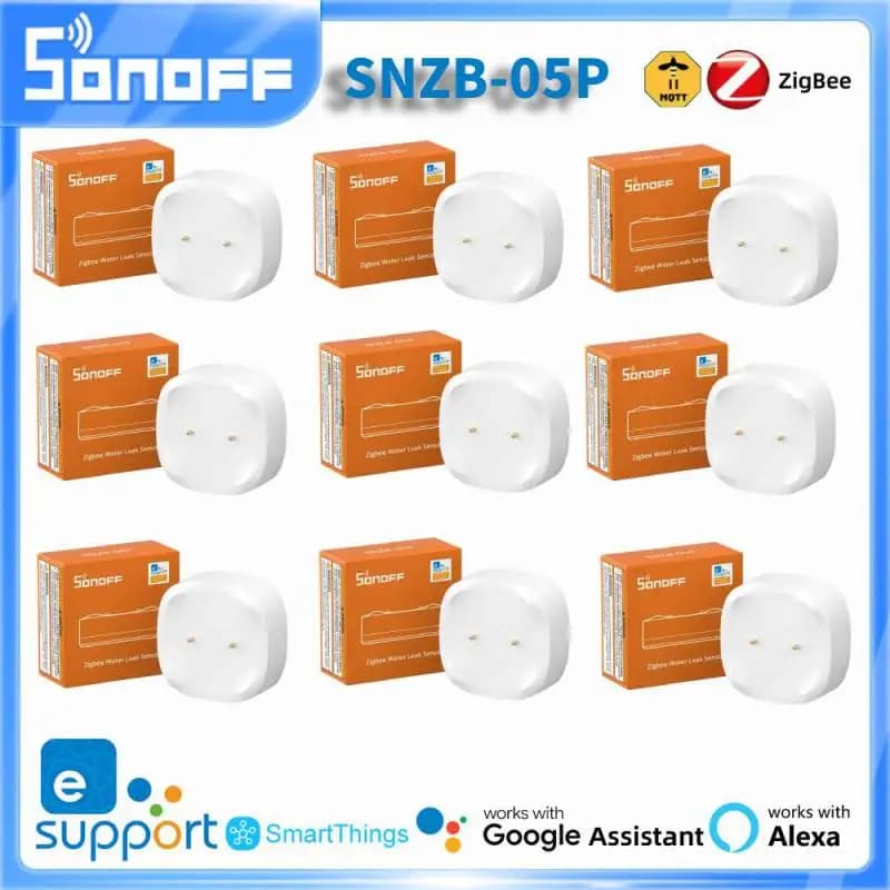 NEW 1pcs SONOFF SNZB-05P Zigbee Water Leak Detector 5 Years Lifetime IP67 Waterproof Smart Home With Alexa Google Home MQTT