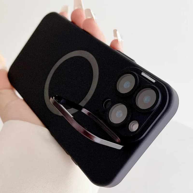 Lens holder magnetic suction for iPhone 16 15 14 Pro Max Plus case Magsafe wireless charging anti fall protection cover bumper