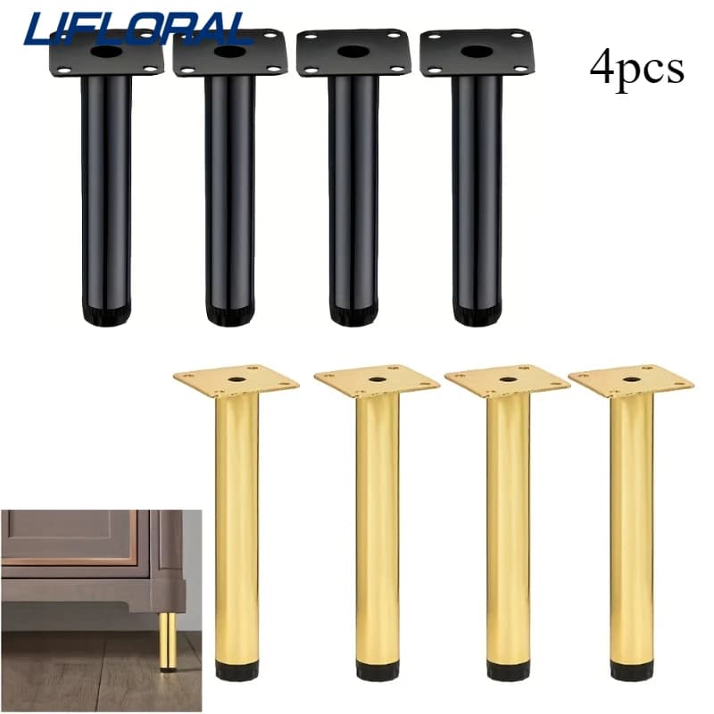 4pcs 10/15cm Furniture Legs Modern Luxury Bedside Bench Feet Console Steel Metal Furniture Bed Cabinet Sofa Legs For Sofa