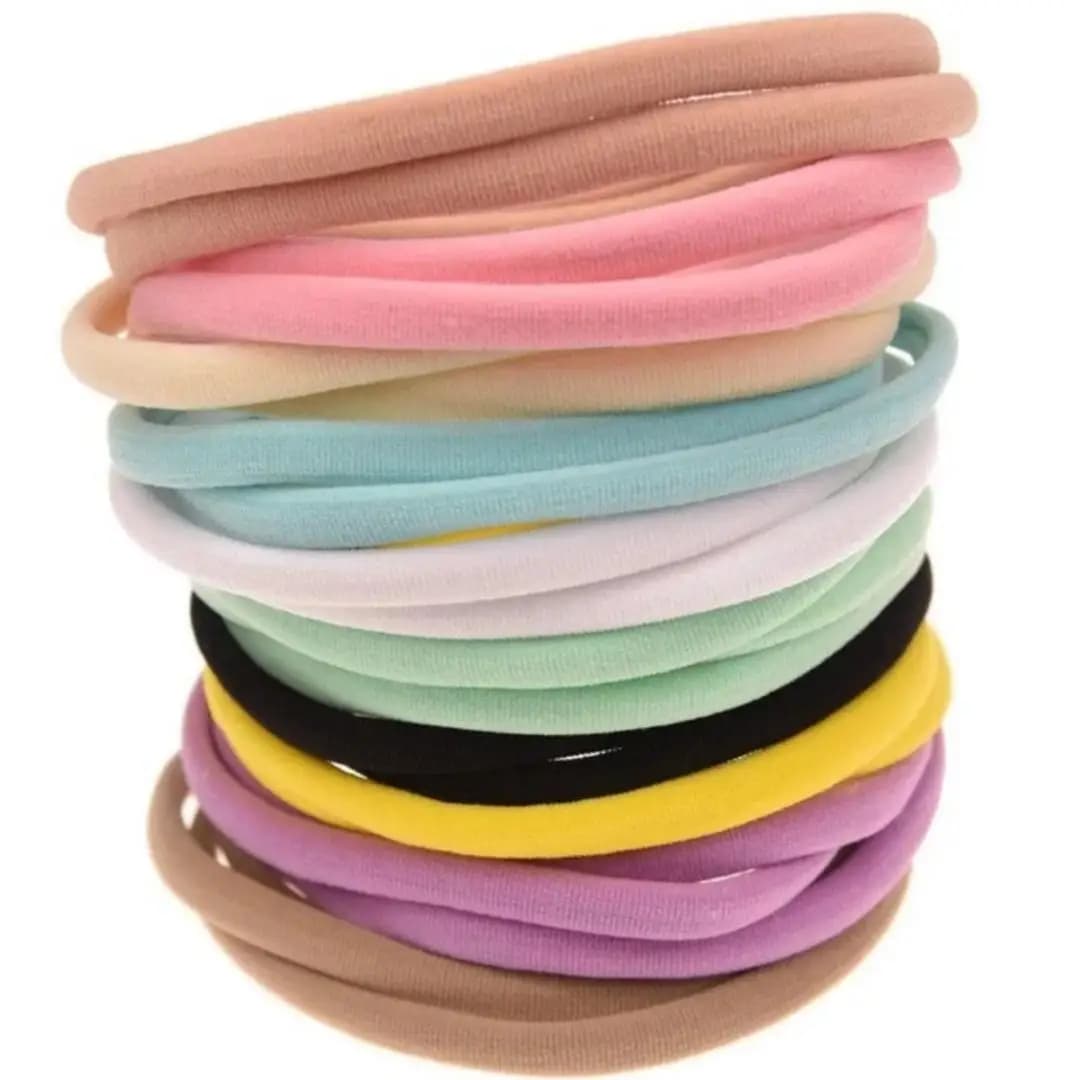 20Pcs/Lot Baby Girl DIY Nylon Headbands Soft Traceless Stretchy Headband for Children Girl Hairband Elastic Hair Accessories