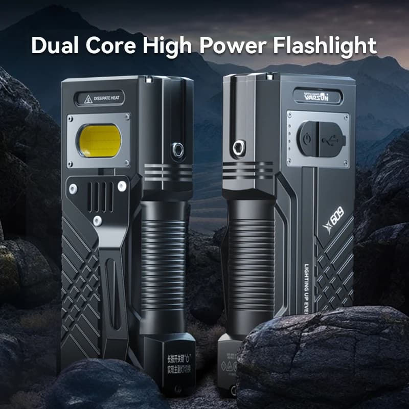 Warsun 3000Lm Powerful LED Flashlight X609 Rechargeable Torch Light Flashlight Tactical Lantern Long Shot Hand Lamp For Camping