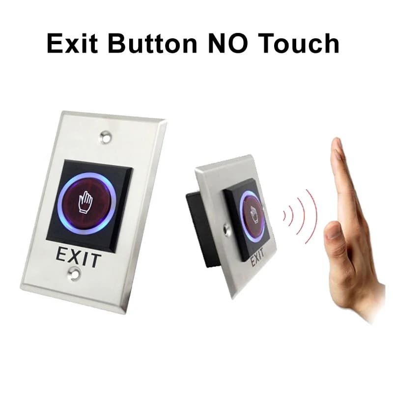 Infrared induction No Touch Exit Button Release Switch Opener NO COM NC LED Light for Door Access Control System Entry Open