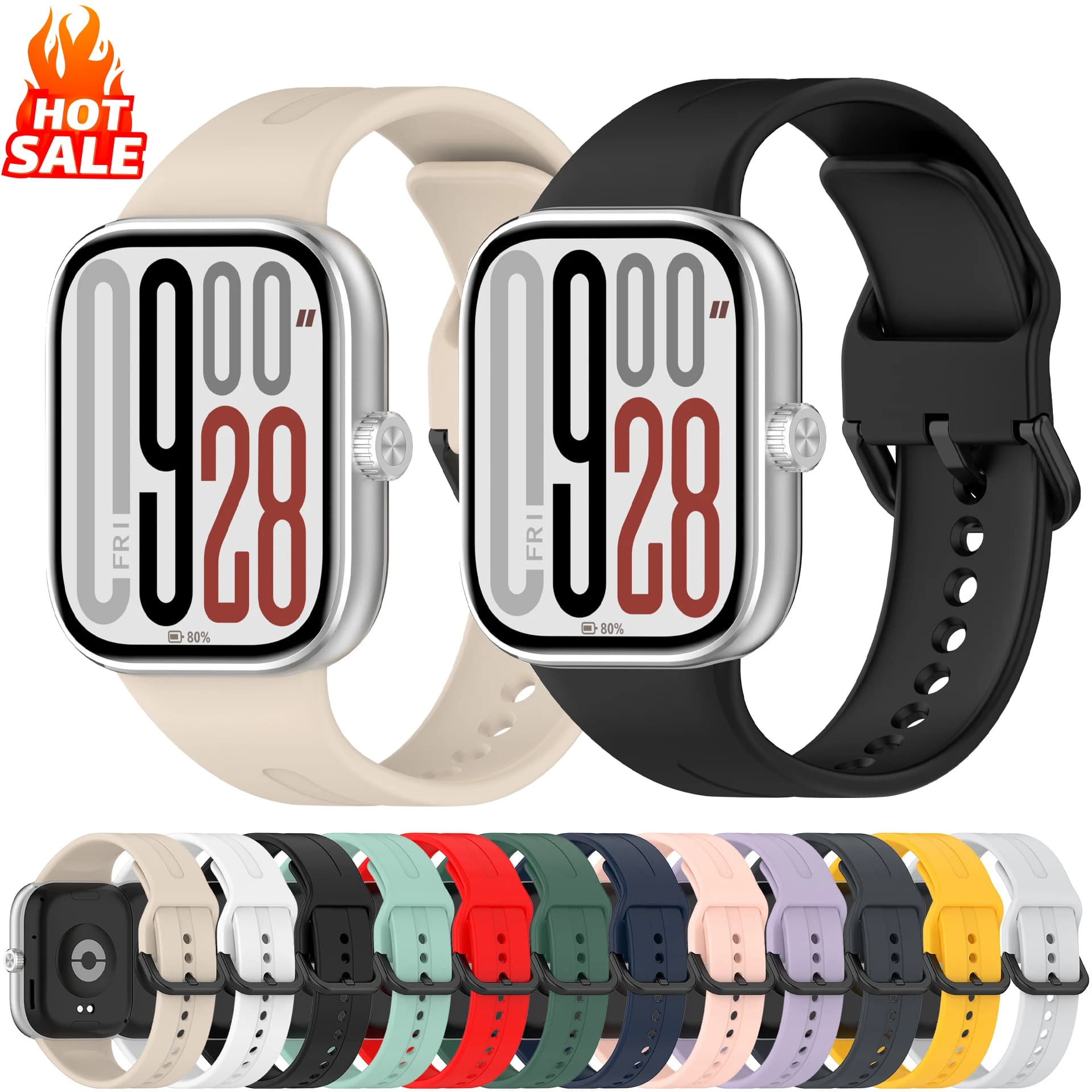 Original Silicone Strap For Redmi watch 5 4 5 eSIM SmartWatch For Xiaomi Mi Band 8 9 Pro Bracelet Watchband Sport Accessories