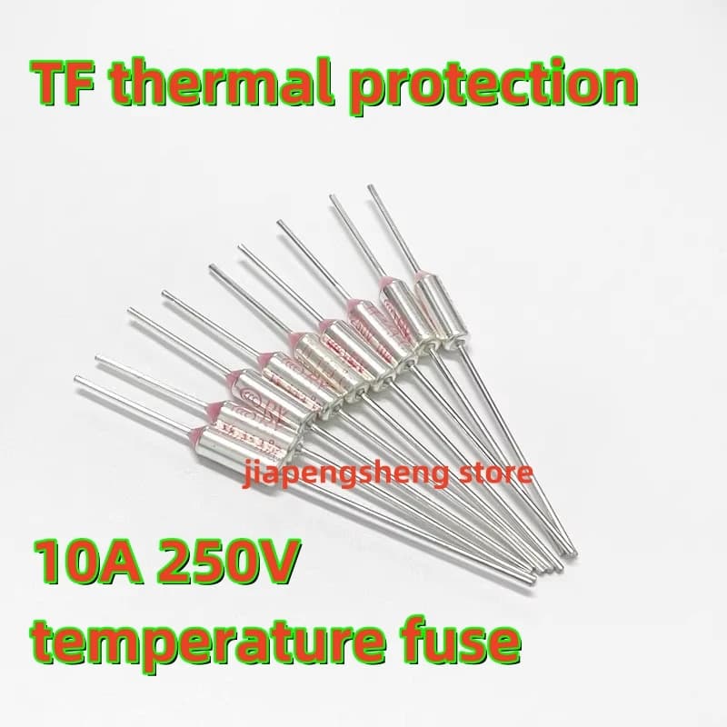 10PCS, TF Thermal protection RY-172 184 185 192 195 210 216 225 229 240 245 260 280 285 degrees 10A250V temperature fuse