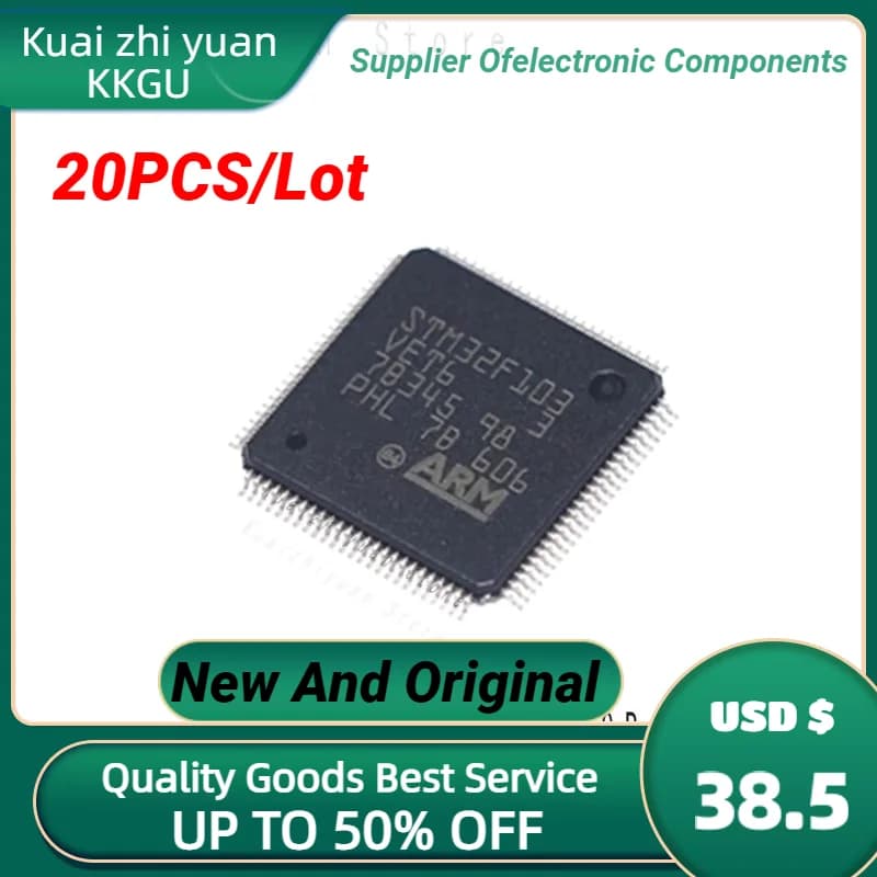 20PCS/Lot New And Original STM32F103VET6 STM32F103VET STM32F103VE STM32F103V IC MCU Chip LQFP100 Chipset Quality Goods