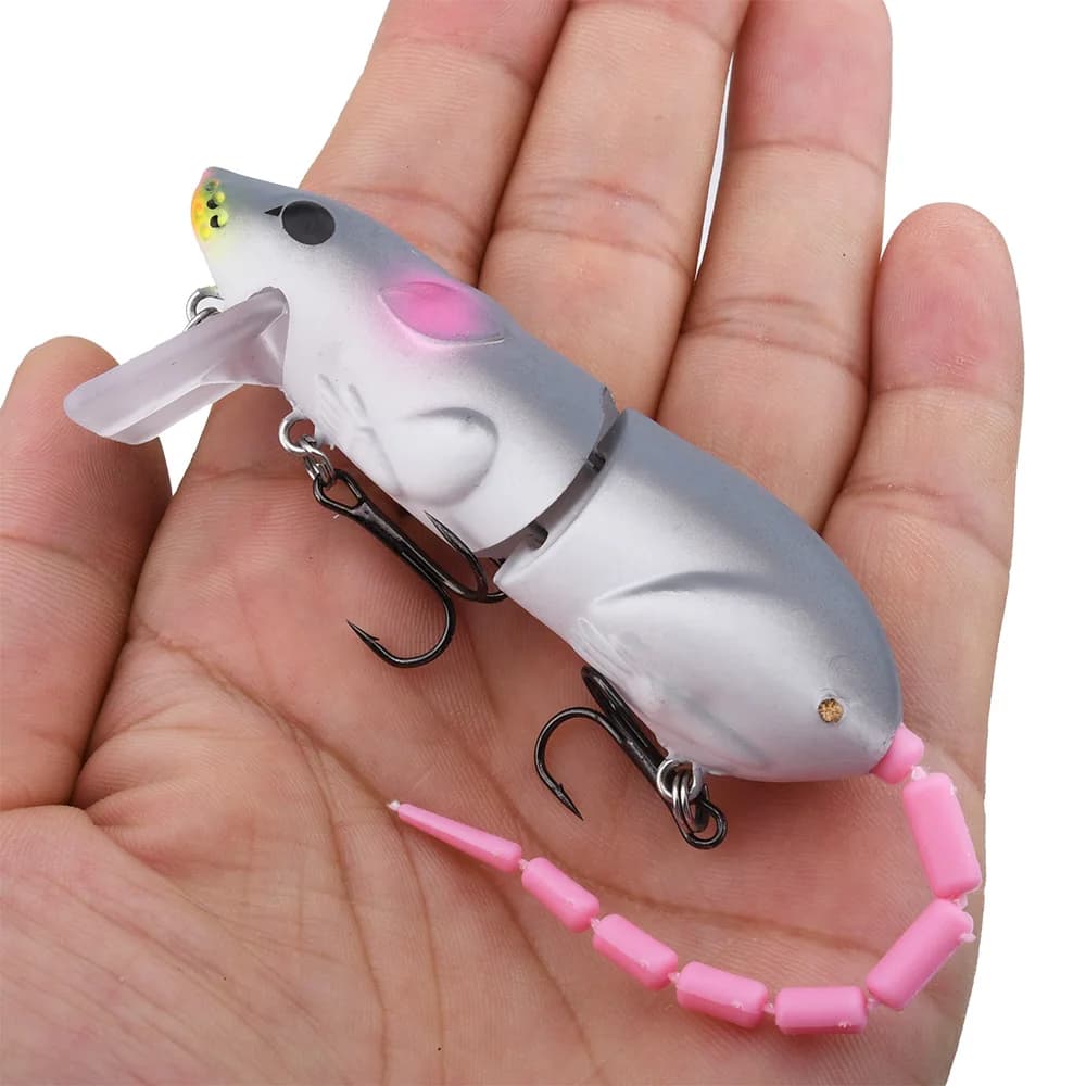 15.5CM Mouse Lure Artificial Plastic Mouse Fishing Lure Swimbait Rat Pike Bass Minnow Floatingbaits Fishing Tackle Accessories