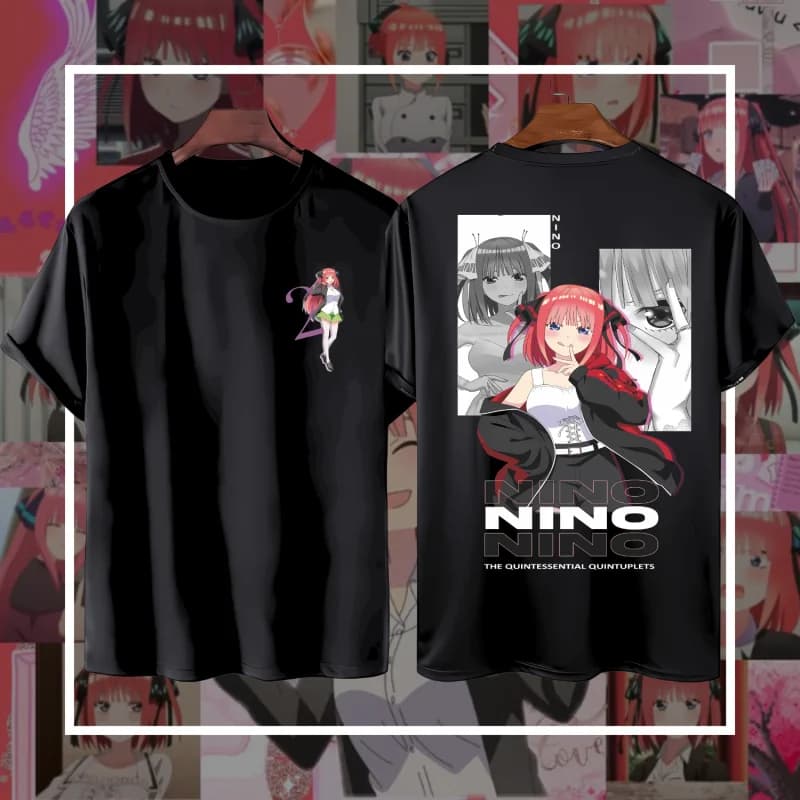  T-shirt Anime NAKANO NINO Katun Premium 24s - Tshirt Distro Gotobun no Hanayome Oversize Dewasa