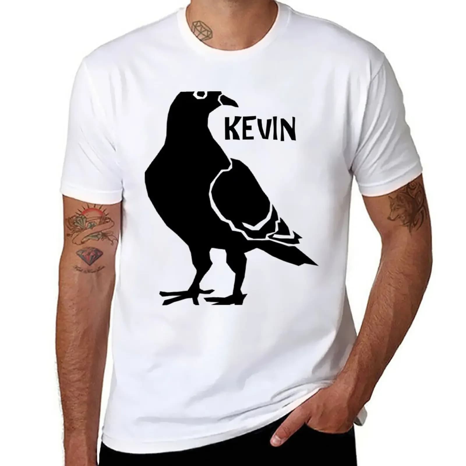 Kevin the Pigeon T-Shirt summer clothes boys animal print oversized t shirts for men