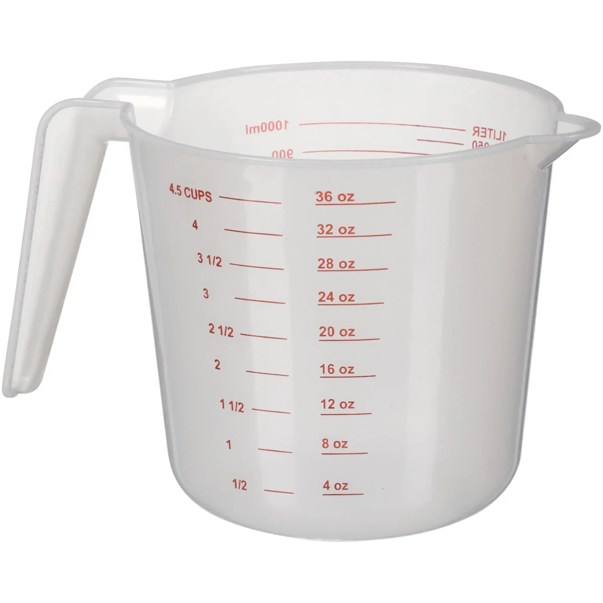 4 Cup PP Plastic Measuring Cup, 32 oz, Clear