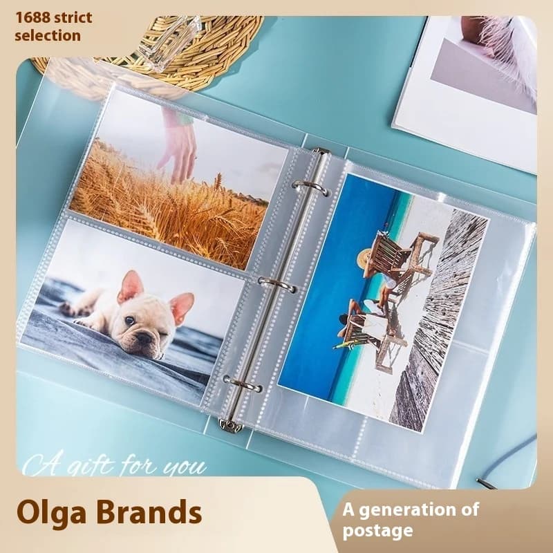 3in,4in,5in,6in,7n Transparent Matte Strap Photo Album, Large Capacity Star Chasing Small Card Album, Loose Leaf Photo Album