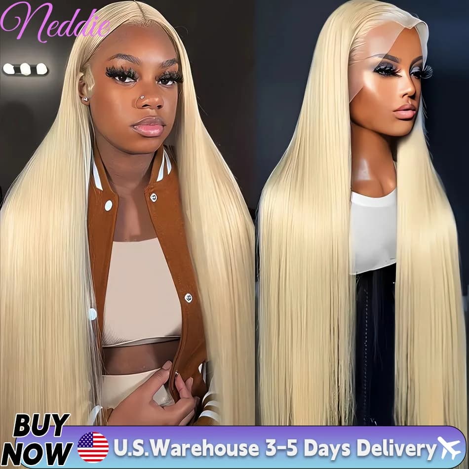 Blonde Wig Straight 613 Hd Lace Frontal Wig 13X6 13X4 Transparent Brazilian Straight Lace Front Wigs 30 Inch 100% Human Hair