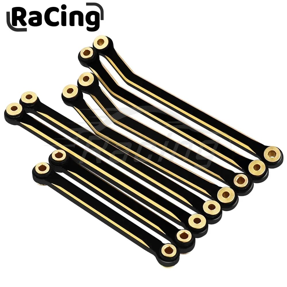 8pcs Brass Black Coating Car Body Linkage Link Links Set for Set for 1/18 RC Crawler Redcat Ascent-18 Metal Upgraded Parts