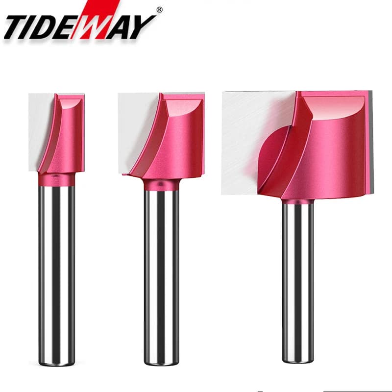 Tideway 6mm 8mm Cleaning Bottom Router Bits Engraving Bit Solid Carbide Woodworking 3D Tools CNC Milling Cutter Endmill for Wood