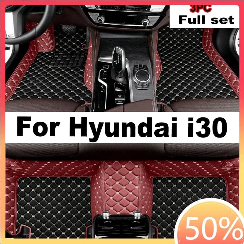 Car Floor Mats For Hyundai i30 Elantra Touring FD 2007-2010 Anti Dirt Protective Pad Carpets Leather Mat Rugs Car Accessories