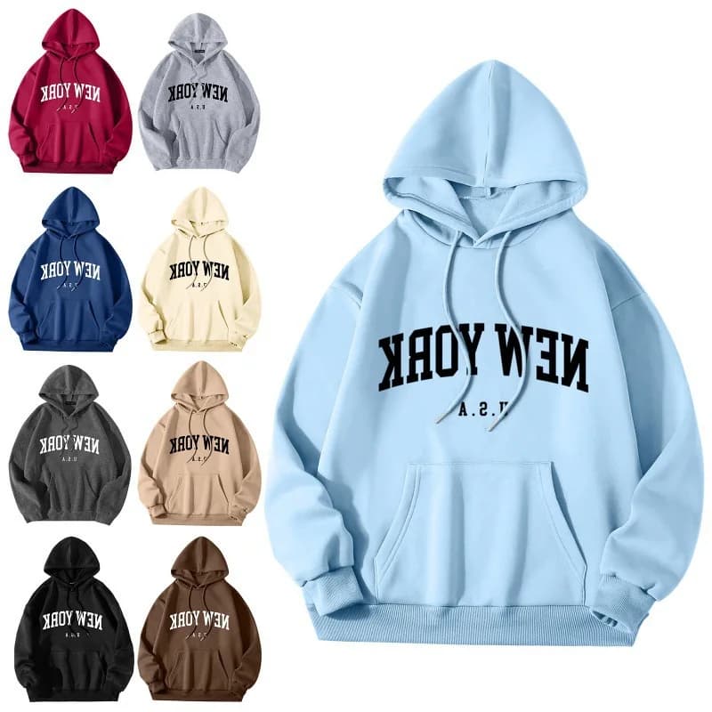 2024 New NEWYORK Sweater Letter Loose Fashion Hoodie Gothic Women's Sweater
