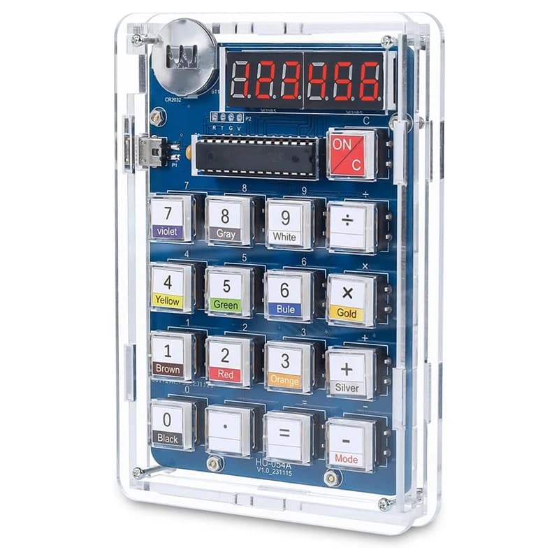 Soldering Project Practice Kit 6-Digit DIY Calculator Kit USB/Battery Powered Desktop Calculator Welding Project Electronics Kit