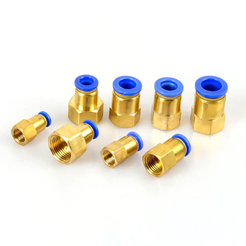 PCF Air Pipe Fitting 4 6 8 10 12mm Hose Tube 1/8" 3/8" 1/2" BSP 1/4" Female Thread Brass Pneumatic Connector Quick Joint Fitting