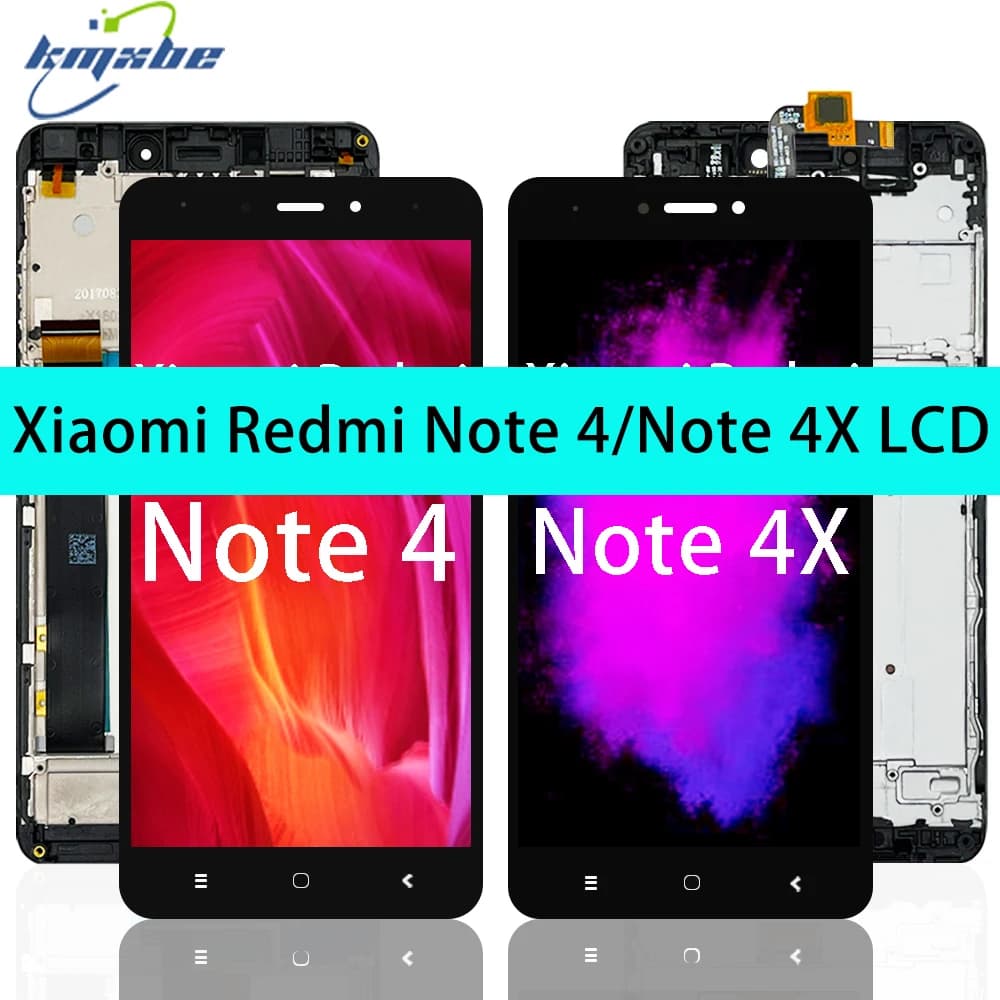 New 5.5" Original LCD For Xiaomi Redmi Note 4 Global Version Snapdragon 625 Display Touch Screen Digitizer Note 4X With Frame