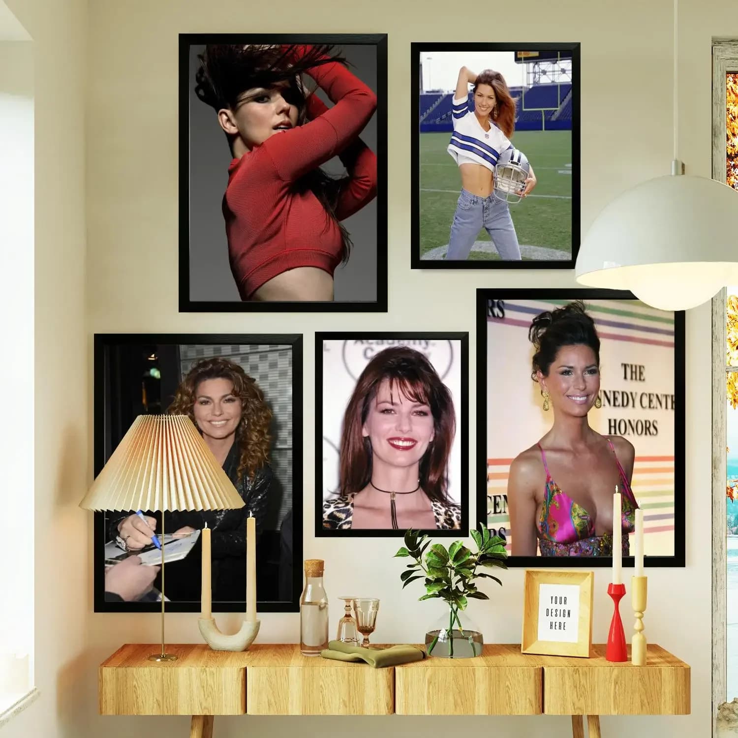 shania twain singer Poster Prints Wall Art Canvas Painting Poster For Modern Family Living Room Home Decor