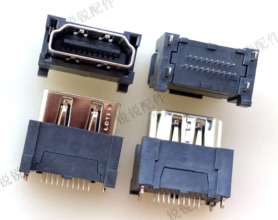 For  imported vertical HDMI motherboard 19P in-line HD interface transmission socket AHDM0018-P002A