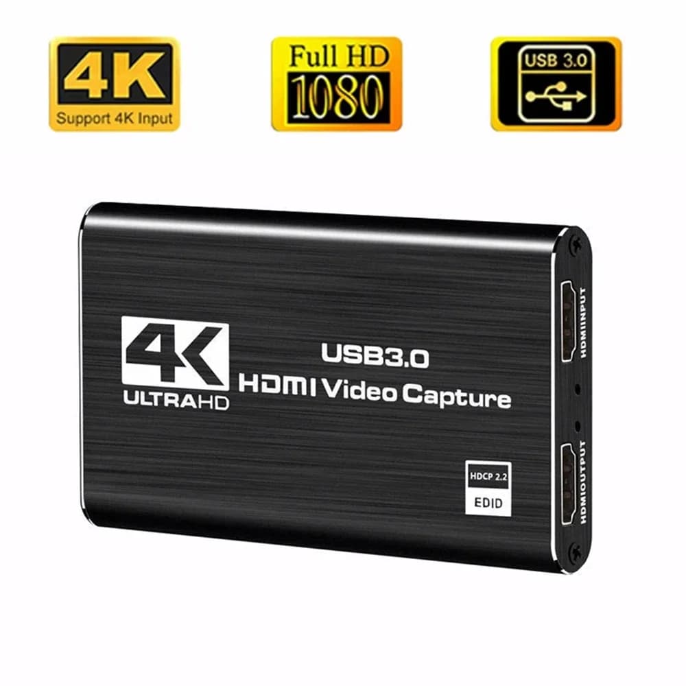 Recording Box 4k 1080p 60fps Hd Video Capture Card HdTV Camera  - Compatible With Usb 3.0pc Live Streaming Grabber Recorder
