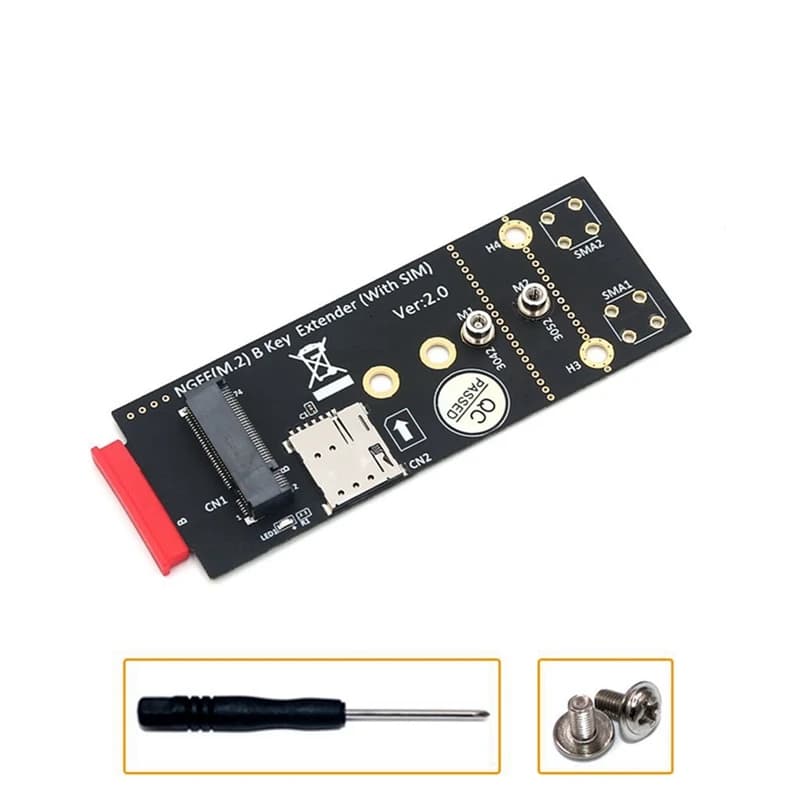 M.2 Key-B Wireless Module Adapter With SIM Card Slot Support 5G 4G 3G LTE GSM Modem Black For NGFF 3042 3052 M2 B Key Card