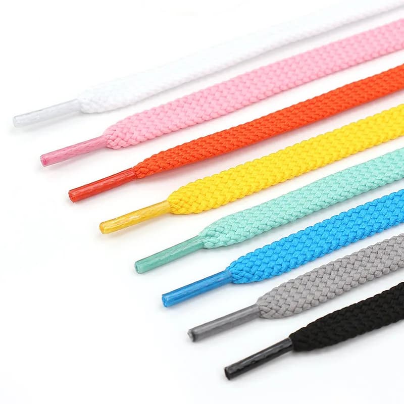 Solid Classic Shoelaces Flat Shoe laces Sneakers Laces for Shoes Quality Double Rope Shoelace 8mm Width 100/120/140/160CM 1Pair