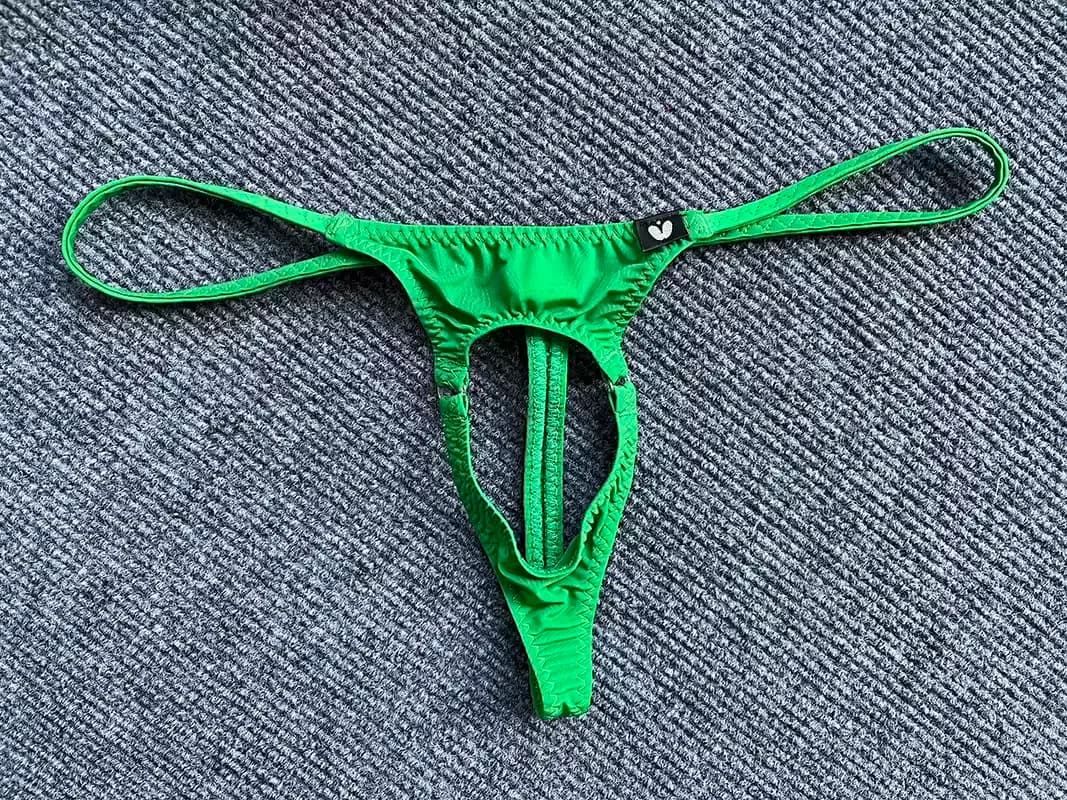No Cover  Men's Underwar  Hollow Out  Thongs  With Ice Silk Thin Design Pure Desire Low Waist Sexy Men's Bed Elastic Thongs