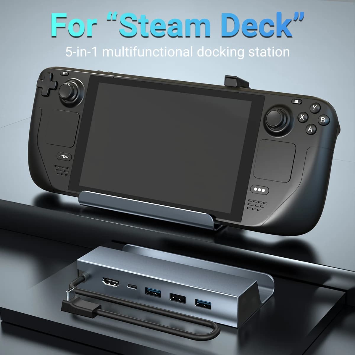 USB-C Game Hub 4K@60Hz Type-C Docking Station with 4K HDMI,PD 100W Charging,USB2.0 Ports for Steam Deck Switch iPad
