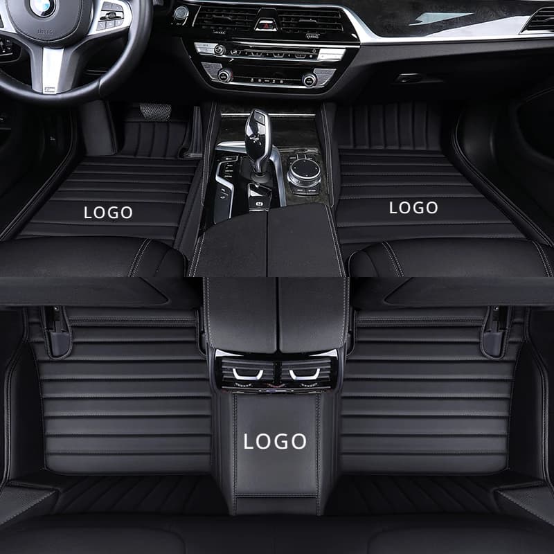 Custom 3D Large Stripes Car Floor Mats for Volvo XC60 2008-2022 XC90 2010-2022 Interior Car Accessories