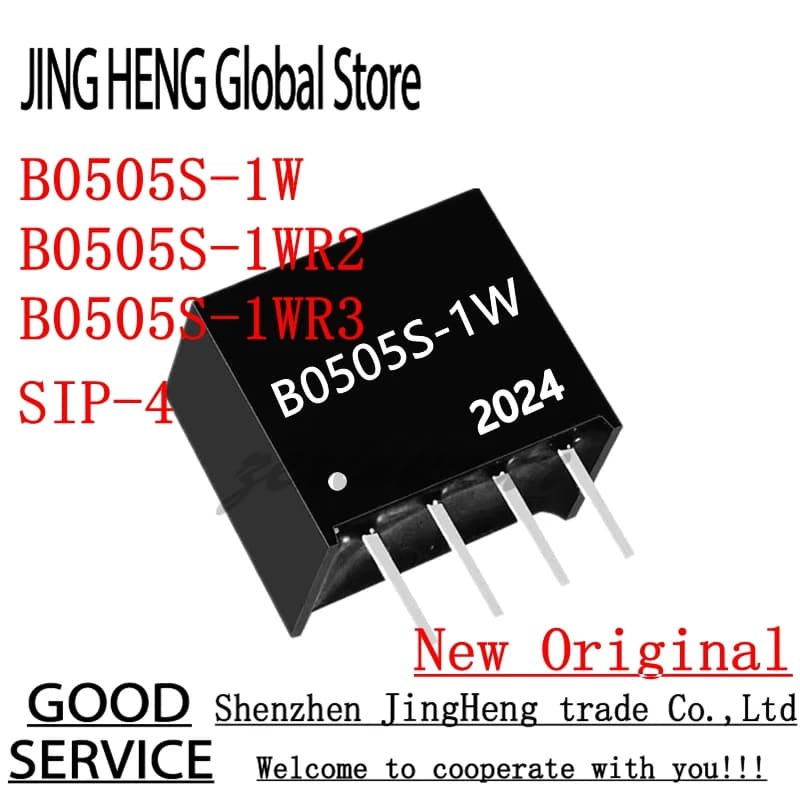 10PCS 100% New Original  B0505S-1WR3 B0505S-1WR2 B0505S-1W B0505S B0505 SIP-4 5V TO 5V 1W DC-DC isolapted power module