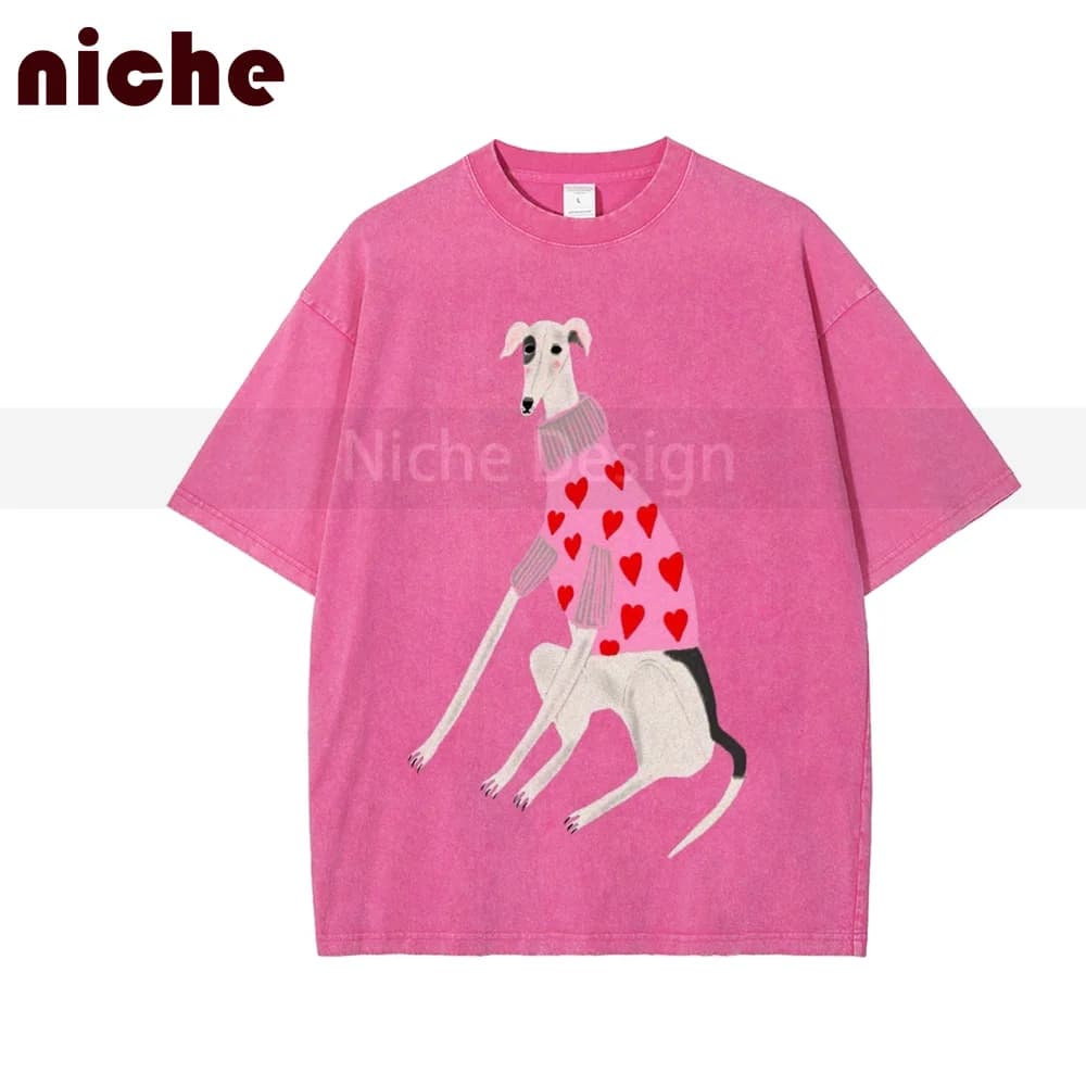 Alien Stage Custom Y2K Cotton Women's T-Shirt Funny Cartoon Print High Quality Puppy Design Comfortable Fit Tee for All Genders