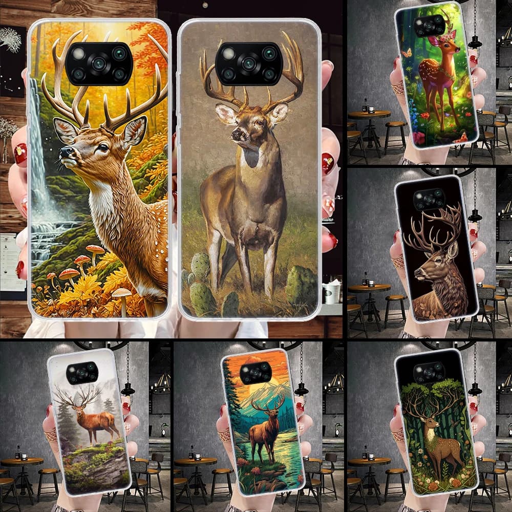Deer Hunting Camo Phone Case For Xiaomi Poco X5 X6 X7 X3 X4 Nfc F6 F5 Pro F4 F3 M5S M5 M4 M3 X7Pro X6Pro Cover Coque Shell X6 X5