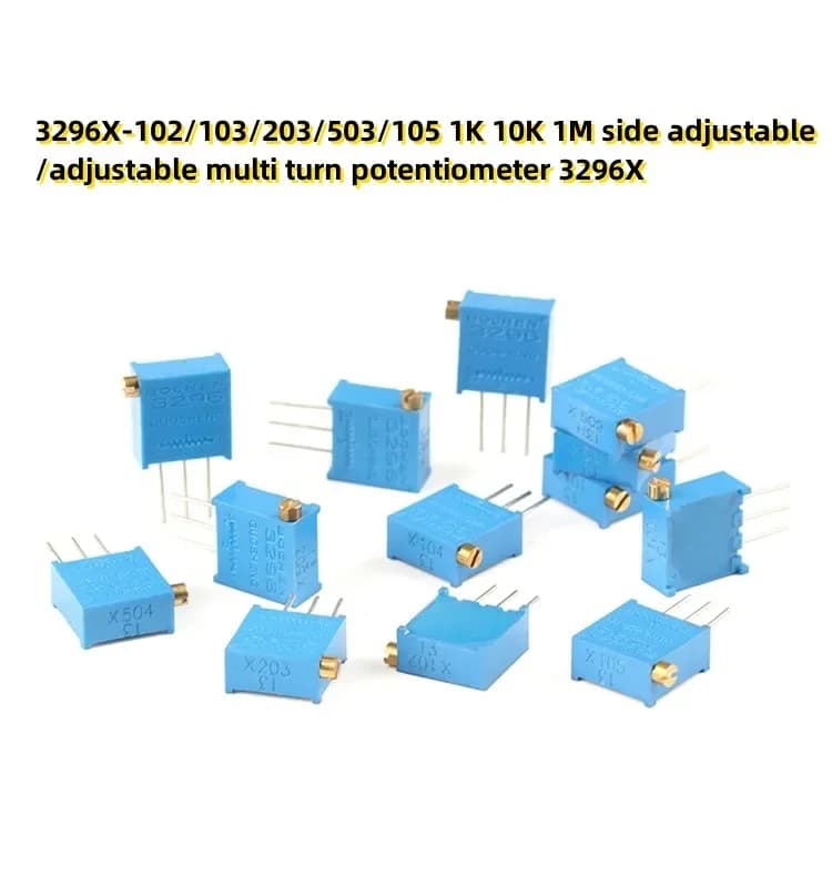 10PCS 3296X-102/103/203/503/105 1K 10K 1M side adjustable/adjustable multi turn potentiometer 3296X