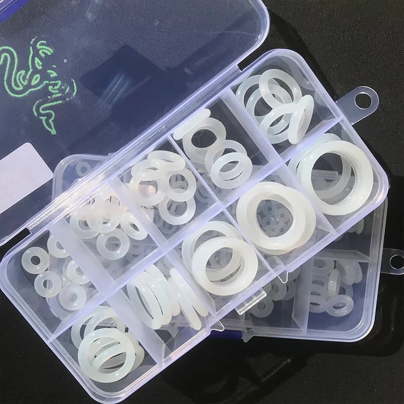 Thickness CS 1.5/2/2.4/3.1mm VMQ O Ring Seal Gaskets White Silicon Ring Silicone O-Ring Insulated Waterproof Nontoxic Washer Kit
