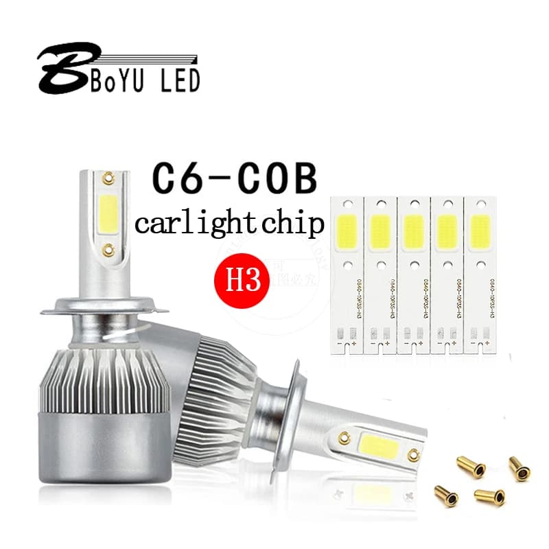 High-power car headlight chip C6/COB/H3 light source size 40*8mm power 15w lamp bead chip universal best-selling model