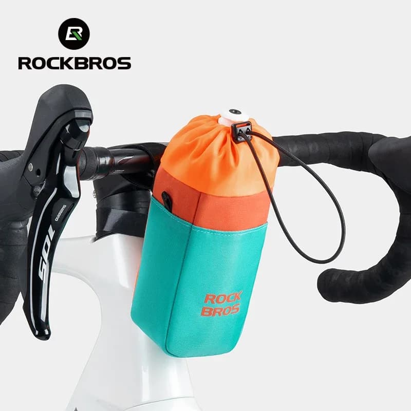 ROCKBROS Cycling Water Bottle Bag Bicycle Handlebar Saddle Bags Insulation Thermal Bike Bottle Bag Multifunction Shoulder Bags