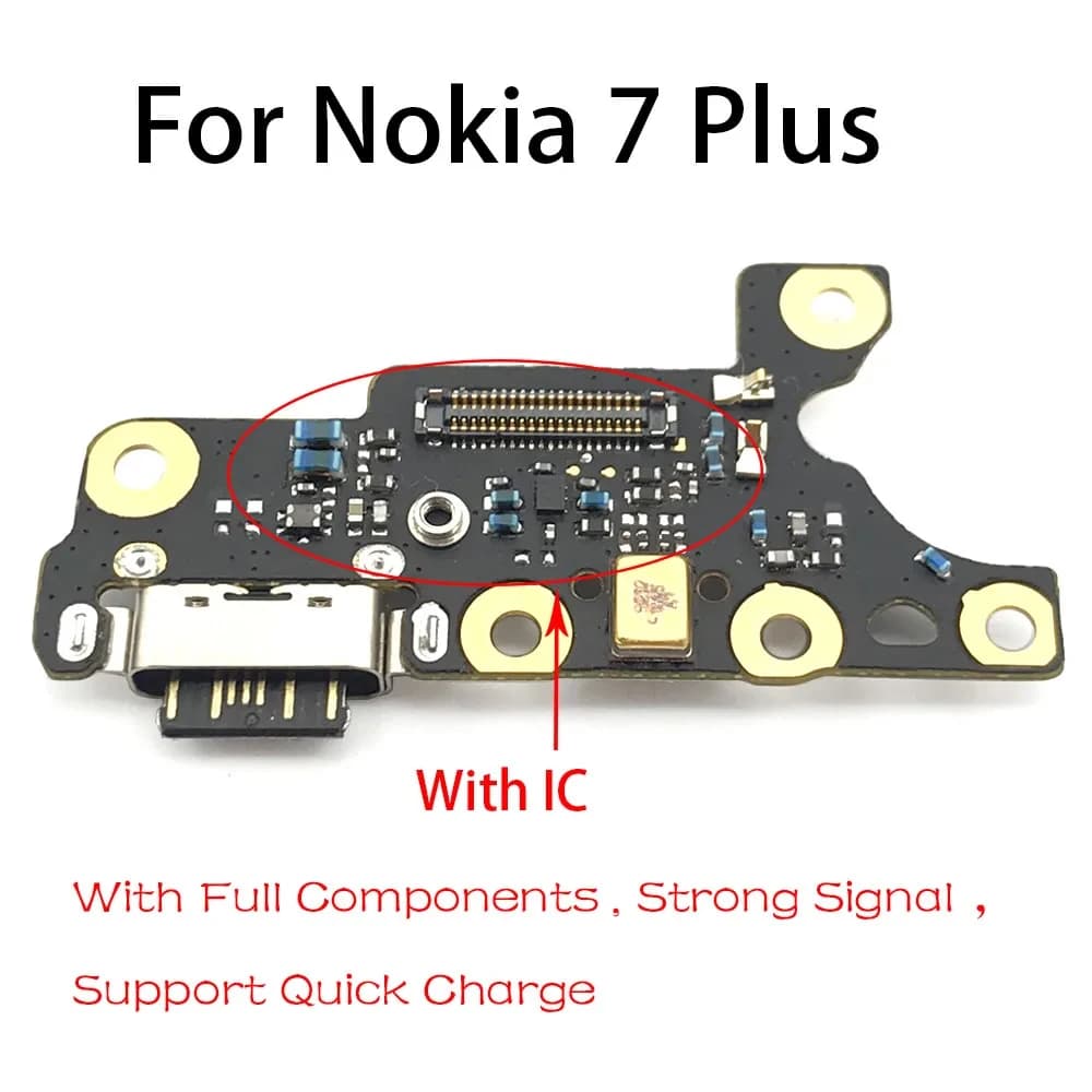 Type-C Charging Port Charger USB Jack Board  For Nokia 7 plus 7+ TA-1049 1055 1062 Charging Port Board Module Replacement Pa