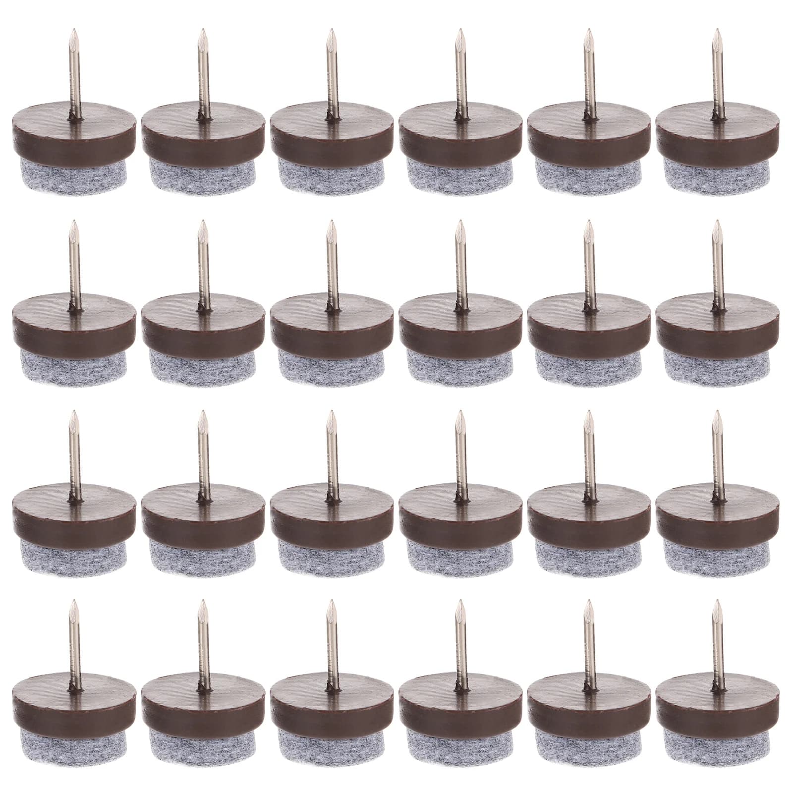 50 Pcs Protector Screw-In Felt Pads Flooring Chair Glides Abs Furniture for Hardwood Floors