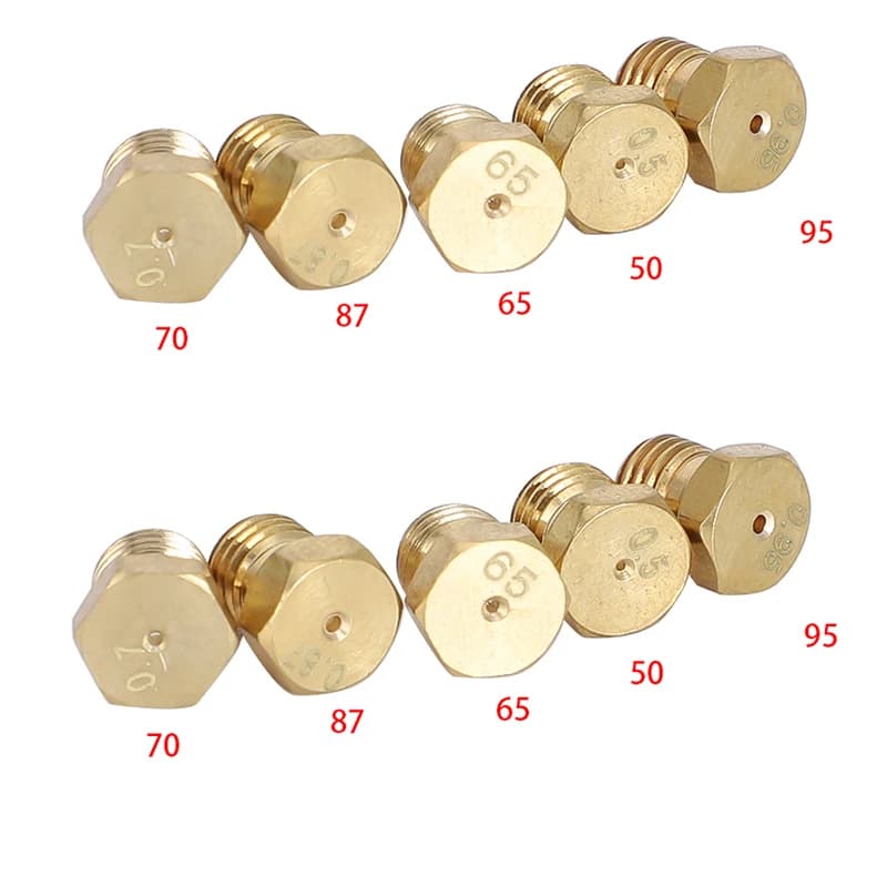 5/10 Pcs Burner Gas Hob Lpg Conversion Kits Jets Nozzles Propane Injectors New For 50 65 70 87 95 Gas Stove Brass Nozzle