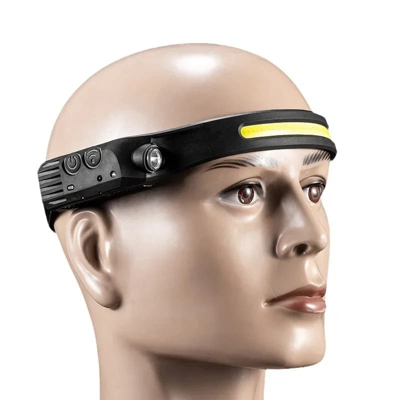 USB Rechargeable LED Sensor Headlamp LED Head Torch Built-in Battery Head Flashlight Outdoor Camping Fishing Headlight Work Ligh